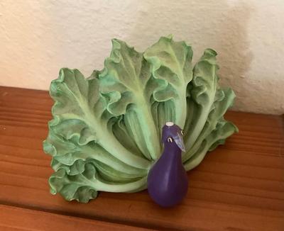Sale Photo Thumbnail #66: Lettuce has a part missing on the purple head
