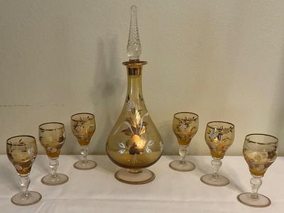 Sale Photo Thumbnail #117: Hand-blown in nature using colored amber glass and gold accents