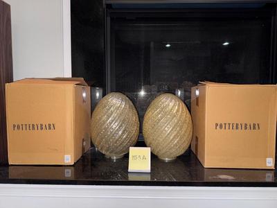 2- Pottery Barn Mercury Glass Easter Eggs (Lot 159A)