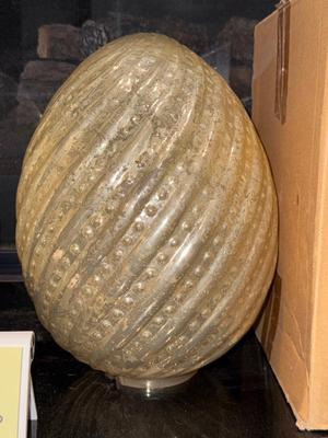 2- Pottery Barn Mercury Glass Easter Eggs (Lot 159B)