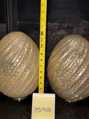 2- Pottery Barn Mercury Glass Easter Eggs (Lot 159B)