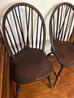 Pair of Windsor-Style Spindle-Back Chairs