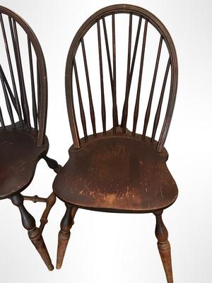 Pair of Windsor-Style Spindle-Back Chairs