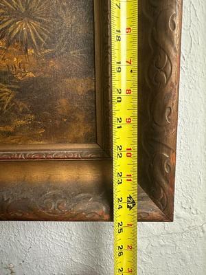 Vintage Louisiana Swamp Landscape Painting in Gilt Frame