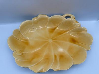 Mid Century Harold Johnson Signed Leaf Dish
