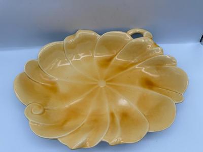 Mid Century Harold Johnson Signed Leaf Dish