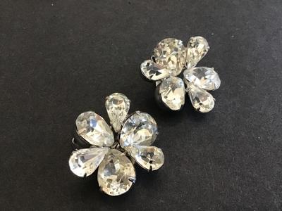 Gorgeous Eisenberg Crystal Clip on Earrings. Excellent
