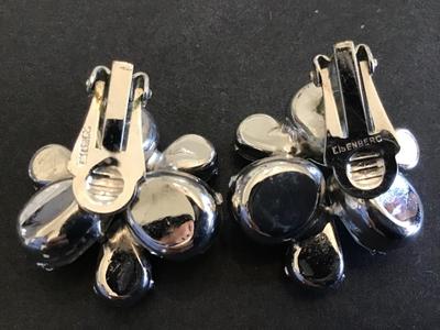 Gorgeous Eisenberg Crystal Clip on Earrings. Excellent