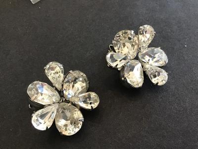 Gorgeous Eisenberg Crystal Clip on Earrings. Excellent