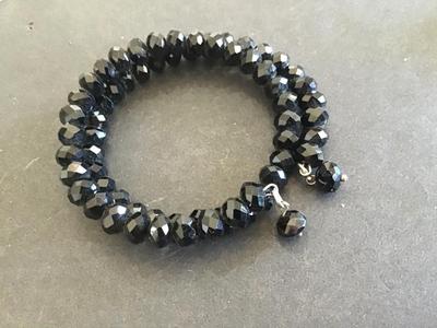 Black Glass Bracelet. Nice