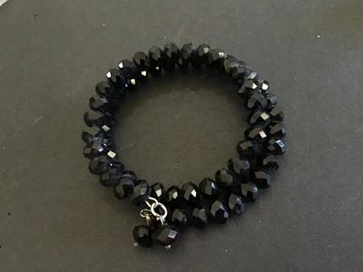 Black Glass Bracelet. Nice