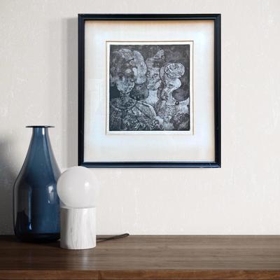 Sale Photo Thumbnail #425: Single matted, does have age
Measures: 12.75" wide x 13.75" high