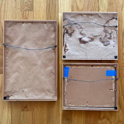 Sale Photo Thumbnail #427: One is "Bay 2nd State" 1 out of 9, 1971
One is "Bay 1st State" 2 out of 7, 1971
Small measures: 9.5" wide x 8.5" high
Large measures: 9.5" wide x 14" high