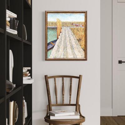 Sale Photo Thumbnail #455: Measures: 18" wide x 21.5" high
signed Vincent 
art has crazing and cracking on canvas 
painted by Baird Jannarl