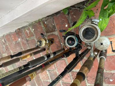 Lot of Vintage Fishing Rods & Reels – Mixed Styles