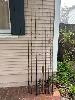 Lot of Vintage Fishing Rods & Reels – Mixed Styles