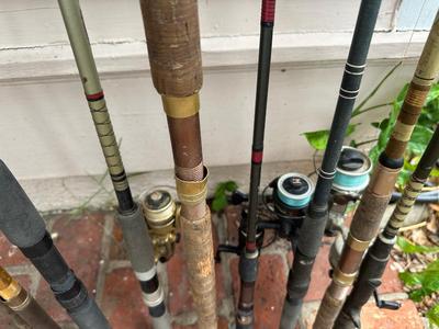 Lot of Vintage Fishing Rods & Reels – Mixed Styles