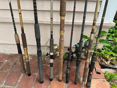 Lot of Vintage Fishing Rods & Reels – Mixed Styles