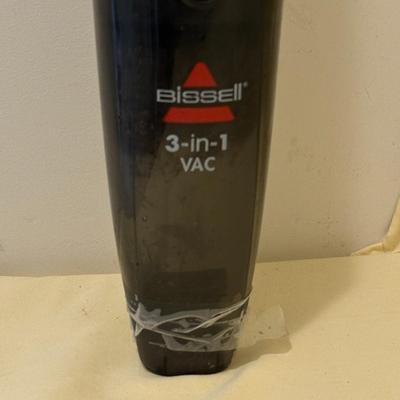 Sale Photo Thumbnail #517: Bissell 3-in-One Vac: Tested/Works/Flaw- See pics, the plastic on the edge where it sucks is broken off.