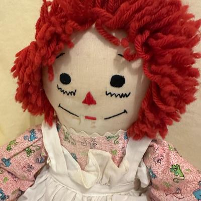 Sale Photo Thumbnail #543: Raggedy Ann and Andy Dolls 22" long, some spotting