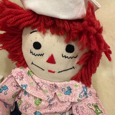 Sale Photo Thumbnail #542: Raggedy Ann and Andy Dolls 22" long, some spotting