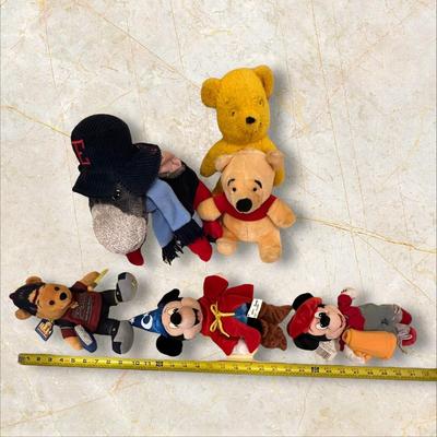 Sale Photo Thumbnail #594: Disney Lot Featuring Eeyore, Mickey, and Pooh- from vintage and loved Pooh to new with tags Mickeys, plus adorable and large Eeyore