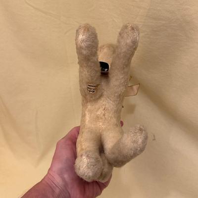 Sale Photo Thumbnail #622: Steiff Stuffed Lamb with Bell- Made in US Zone Germany, fair condition