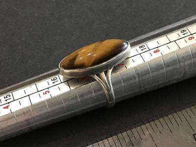 925 Tigers Eye Ring