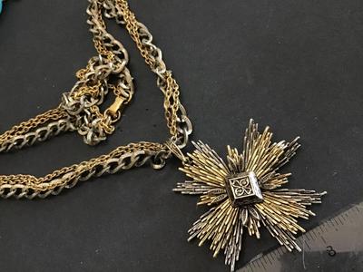 Marked Art Vintage multi strand Starburst Necklace