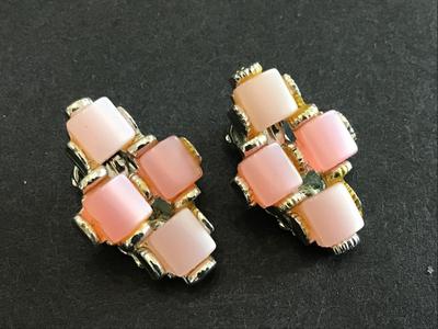 Vintage Thermoset Clip on Earrings