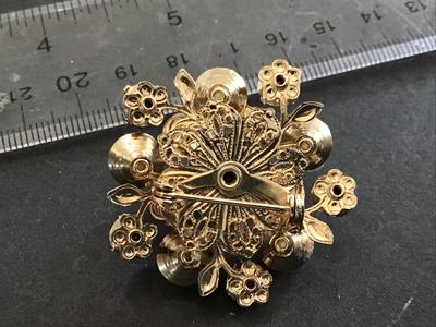 Yellow Rose Vintage Brooch