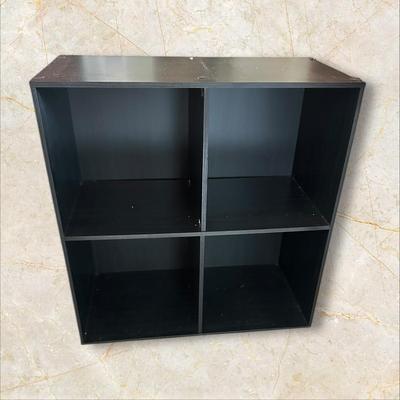 Sale Photo Thumbnail #781: Black Four Cube Storage Shelf- approx. 24" square, good shape, 2 available