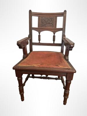 Antique Eastlake Carved Armchairs