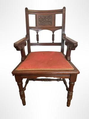 Antique Eastlake Carved Armchairs