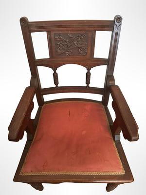 Antique Eastlake Carved Armchairs