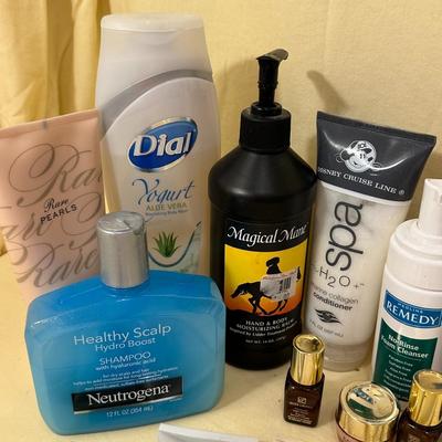 Sale Photo Thumbnail #835: Assorted Bathroom Personal Care Items & Blow Dryer (tested/works) - all are at least half full and not out of date