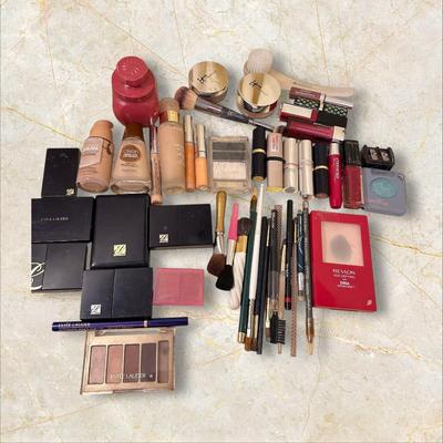 Sale Photo Thumbnail #838: Huge Assortment of Makeup- Eye Shadows - Blush - Brushes++ Lots of Estee Lauder!