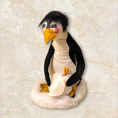 Sale Photo Thumbnail #868: Annalee Vintage Mobilitee Dolls #3: Penguin with Baby, Meredith, NH USA 1993- 7" tall - great condition