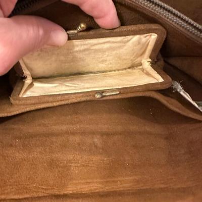 Sale Photo Thumbnail #916: Brown Real Alligator Clutch Handbag - It's Got Claws! This one is most unusual- what a conversation piece, ladies! And in great shape! 10" x 6"