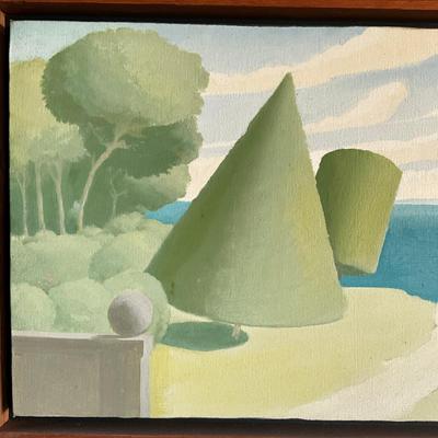 Sale Photo Thumbnail #609: Tranquil Landscape, in floating frame
Measures: 31" wide x 16" high x 2.25" deep