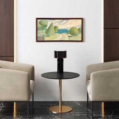 Sale Photo Thumbnail #610: Tranquil Landscape, in floating frame
Measures: 31" wide x 16" high x 2.25" deep