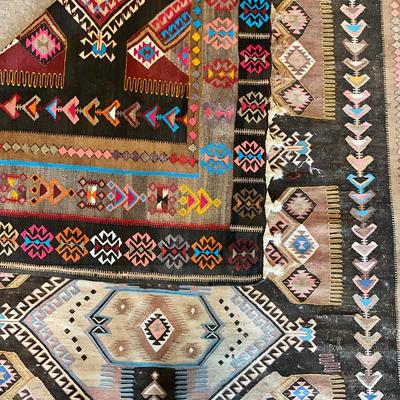 Sale Photo Thumbnail #618: Tribal diamond pattern, has some damage (refer to photos)
Measures: 8'2" wide x 11'10" long
