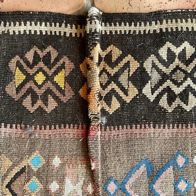 Sale Photo Thumbnail #613: Tribal diamond pattern, has some damage (refer to photos)
Measures: 8'2" wide x 11'10" long