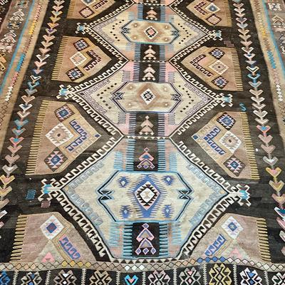 Sale Photo Thumbnail #620: Tribal diamond pattern, has some damage (refer to photos)
Measures: 8'2" wide x 11'10" long