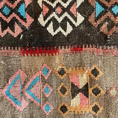 Sale Photo Thumbnail #614: Tribal diamond pattern, has some damage (refer to photos)
Measures: 8'2" wide x 11'10" long