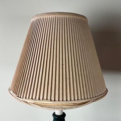 Sale Photo Thumbnail #654: One shade has fabric falling off rim
Both Measure: 30.25" high x 14.5" shade diameter
