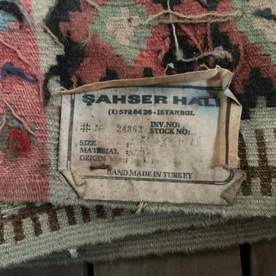 Sale Photo Thumbnail #696: Made in Turkey
Measures: 59" long x 47" wide
signs of wear , some fading