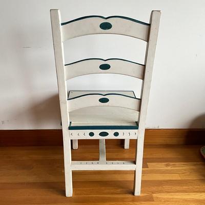 Sale Photo Thumbnail #733: Measures: 40" high x 18.75" deep x 18" seat width x 19" seat height x 17" seat depth