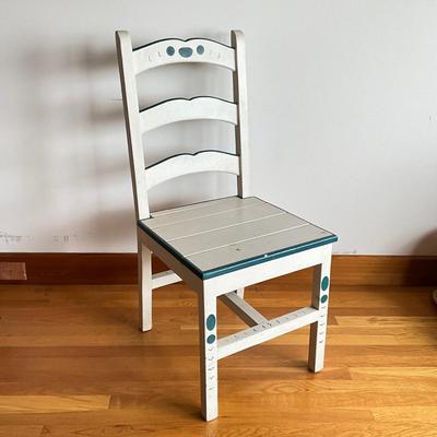 Sale Photo Thumbnail #732: Measures: 40" high x 18.75" deep x 18" seat width x 19" seat height x 17" seat depth