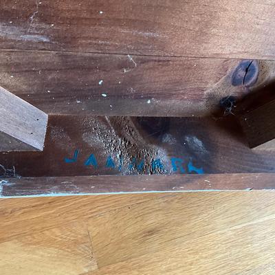 Sale Photo Thumbnail #737: Measures: 40" high x 18.75" deep x 18" seat width x 19" seat height x 17" seat depth